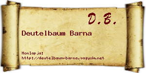 Deutelbaum Barna névjegykártya