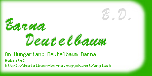barna deutelbaum business card